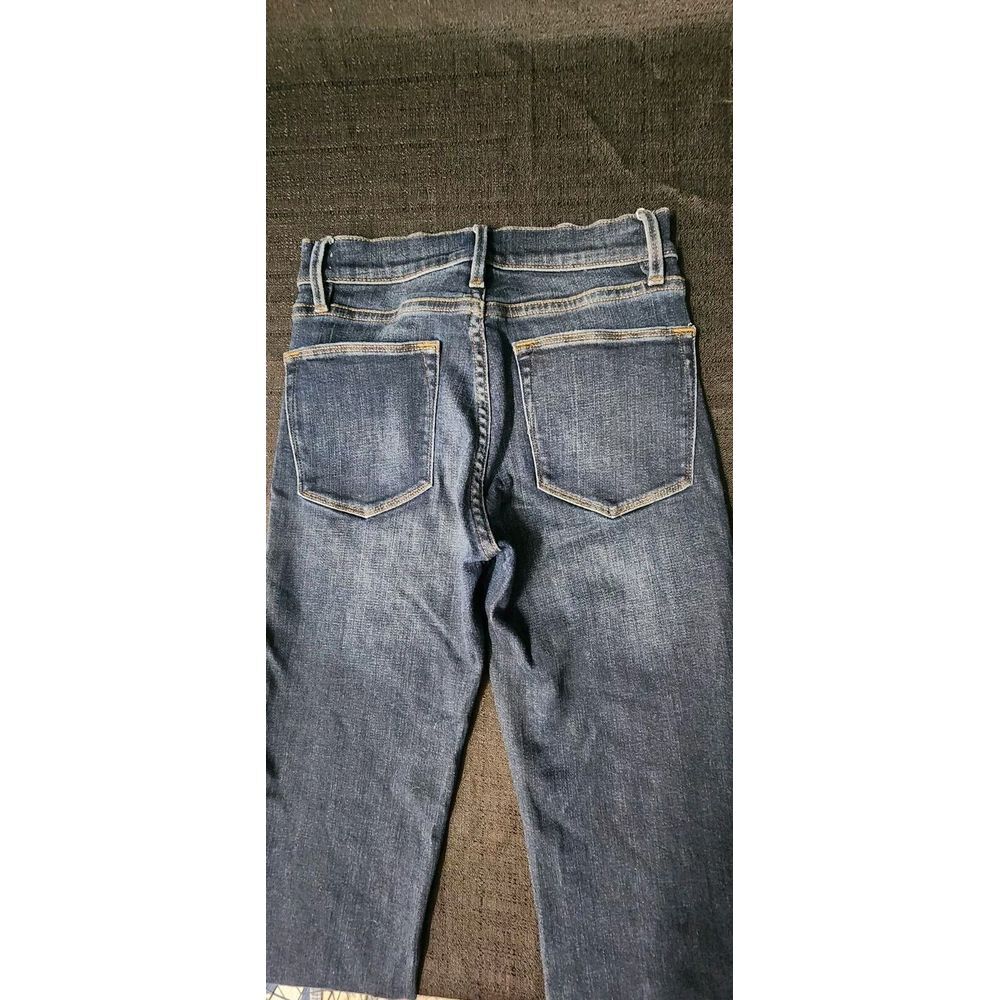 Frame Jeans Women's 25 Le High‎ Straight Leg Cropped Dark Blue Stretch Denim EUC - Picture 10 of 11